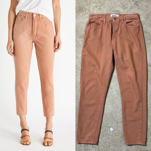 Etica Alex Ankle Jeans in Coffee Women’s Size 27 Button Fly Brown Slim